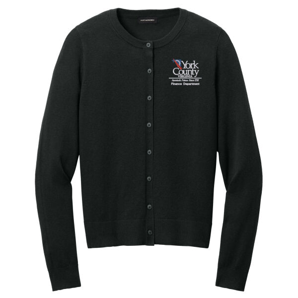 Ladies Easy Care Button Up Cardigan Sweater Thumbnail